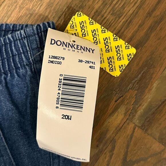 Donnkenny Denim Blue Elastic Waist Pants - Picture 7 of 11